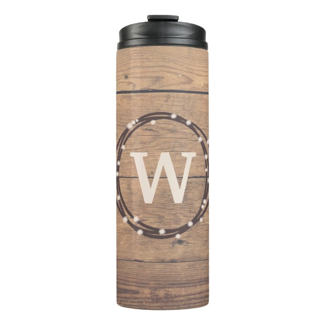 Monogram design thermal tumbler (Front)