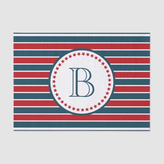 Monogram design tissue paper (Front)