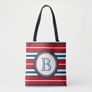 Monogram design tote bag