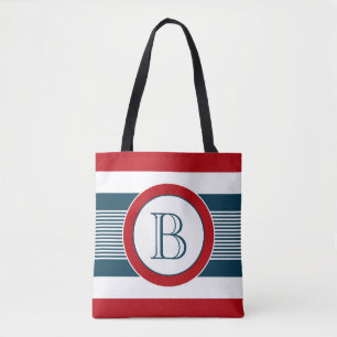 Monogram design tote bag