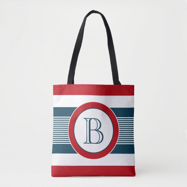 Monogram design tote bag (Front)