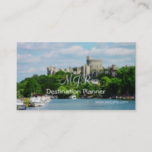 Monogram, Destination Planner, Travel Vacations Business Card