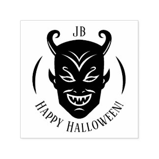 Monogram Devil Halloween Self-inking Stamp