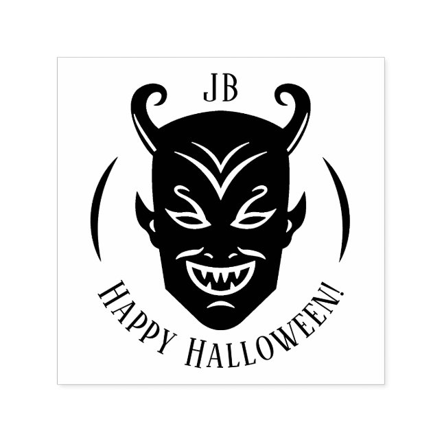 Monogram Devil Halloween Self-inking Stamp (Design)
