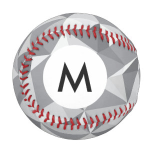 Monogram Diamond Pattern - Abstract Polygon Baseball