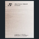 Monogram Distressed Text Elegant Wood Look Letterhead<br><div class="desc">Monogram Distressed Text Elegant Wood Look Template Letterhead.</div>