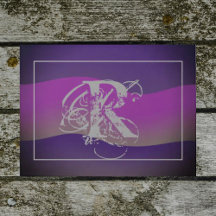 Monogram Doormat Modern Elegant Shades Of Purple