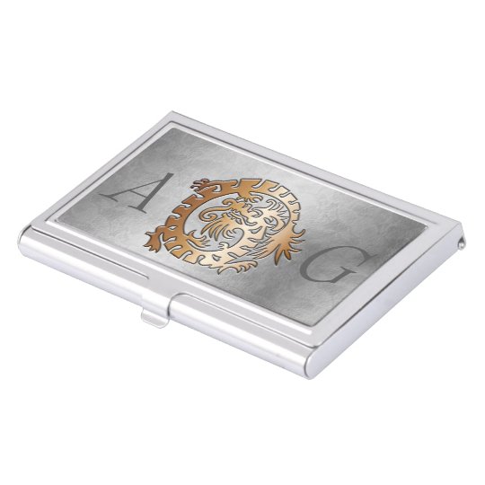 Monogram Dragon Embossed 4 - Business Card Holder