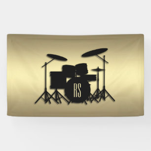 Monogram Drum Set Gold Banner
