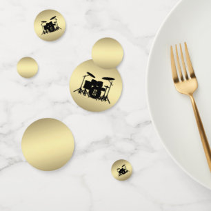 Monogram Drum Set Gold Confetti