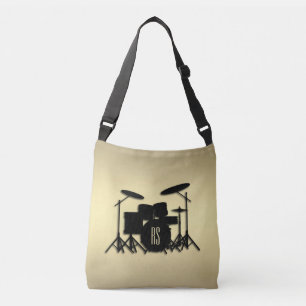 Monogram Drum Set Gold Crossbody Bag