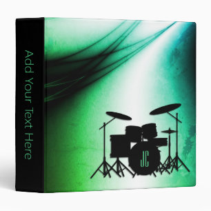 Monogram Drum Set Green Binder