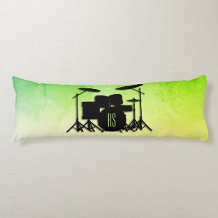 Monogram Drum Set Green Body Pillow