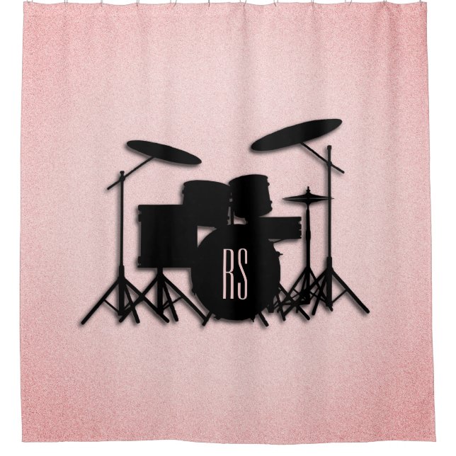 Monogram Drum Set Music Design Pink (Front)