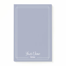 Monogram Dusty blue with white borders