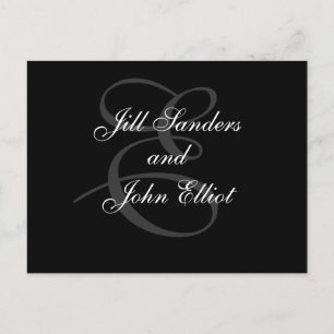 Monogram E First Names Save the Date Announcement Postcard