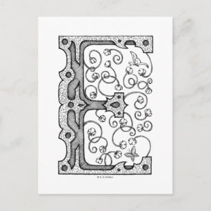 Monogram E Postcard