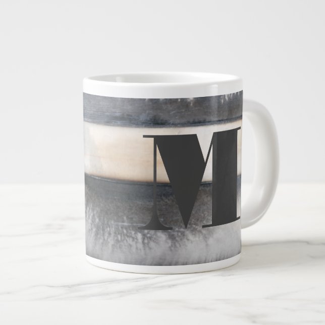 Monogram | Earth & Smoke I Large Coffee Mug (Front Right)