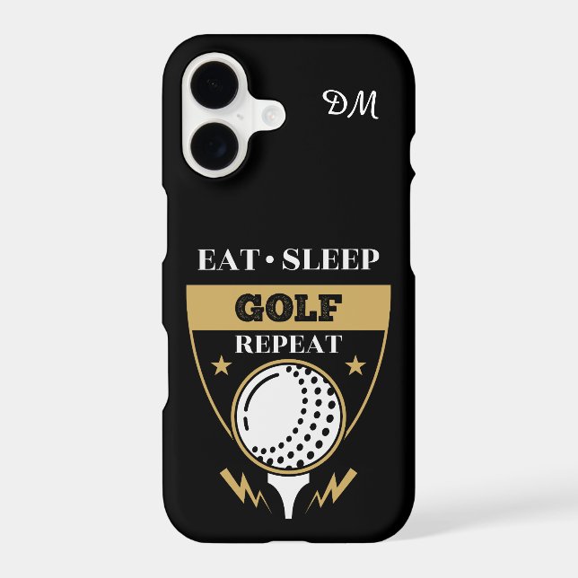 Monogram Eat Sleep Golf Repeat (Back)