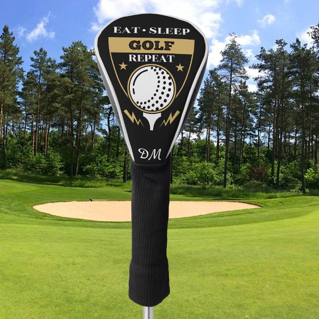 Monogram Eat Sleep Golf Repeat Head Cover (Creator Uploaded)