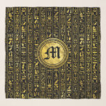 Monogram Egyptian Ancient Gold hieroglyphs Scarf<br><div class="desc">Monogram Egyptian Ancient Gold hieroglyphs</div>