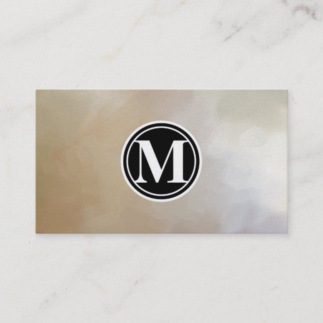 Monogram Elegant and Abstract Background Business Card (Front)
