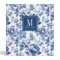 Monogram Elegant Blue Floral Cookbook Recipe