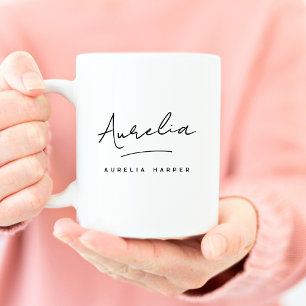 Monogram Elegant Classic Personalized Signature Coffee Mug