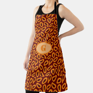  Monogram Elegant Customize Papaya Pattern  Apron