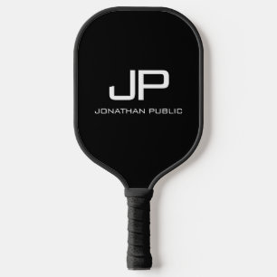 Monogram Elegant Design Template Modern Minimalist Pickleball Paddle