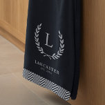 Monogram Elegant Farmhouse Modern Minimalist Name Kitchen Towel<br><div class="desc">Transform your kitchen décor with this elegant modern minimalist farmhouse towel. This exquisite towel beautifully combines timeless charm with contemporary design, making it the perfect addition to any home. Featuring a stylish monogram that can be customized with your family name, it adds a personal touch to your kitchen essentials. The...</div>