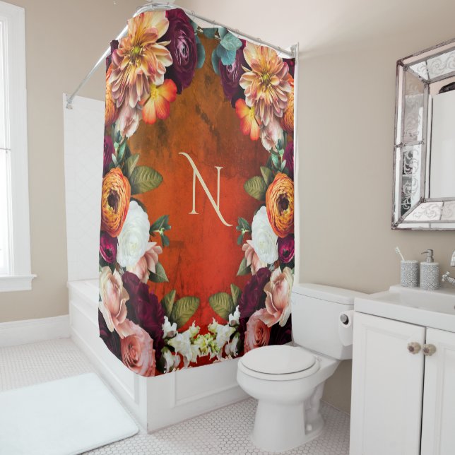 Monogram Elegant Floral Botanical Rustic Vintage (In Situ)