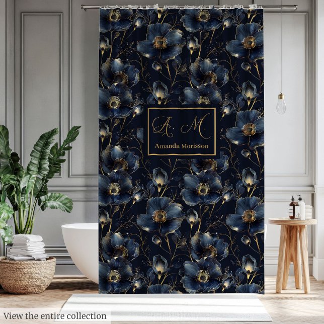 Monogram Elegant Floral Custom Shower Look (Monogram Elegant Floral Custom Shower Look)