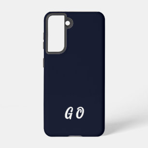 Monogram  Elegant Initial Dark Blue Phone Case