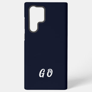 Monogram  Elegant Initial Dark Blue  Samsung Galaxy Case