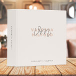 Monogram Elegant Ivory Cream Modern Minimalist Binder<br><div class="desc">An elegant monogram binder featuring a blush pink modern typography name overlayed with initials in pale grey in a handwritten script font in an informal casual style on a classic ivory cream background. The text can easily be personalized for a design as unique as you are!</div>