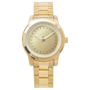Monogram Elegant Men's Oversized Gold Bracelet Watch