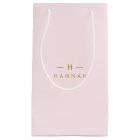 Monogram Elegant Minimal Blush Pink and Gold