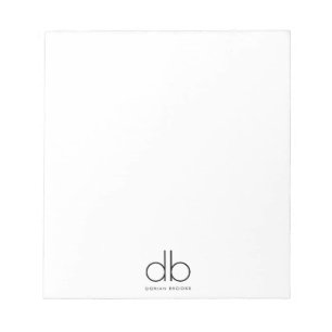 Monogram Elegant Minimal Classic Modern  Notepad