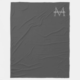Monogram Elegant Modern Custom Template Fleece Blanket