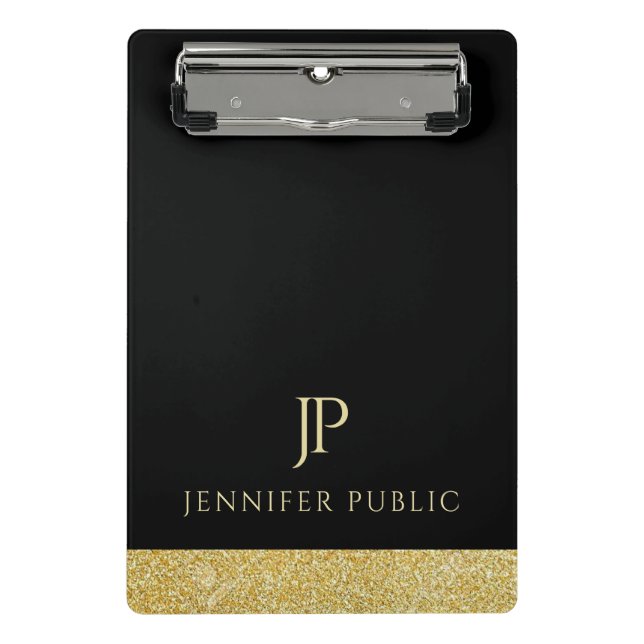 Monogram Elegant Modern Minimalist Design Trendy Mini Clipboard (Front)