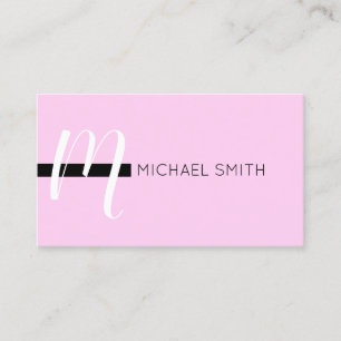 Monogram Elegant Modern Shampoo and Black Business Card