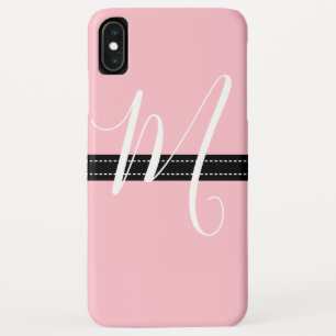 Monogram Elegant Pink Solid Colour iPhone XS Max Case