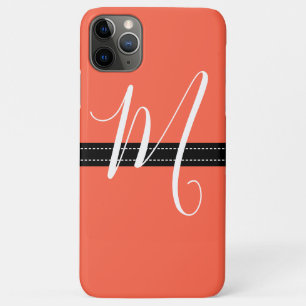 Monogram Elegant Tomato Solid Colour iPhone 11 Pro Max Case