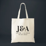 monogram elegant  wedding favor bridal party  tote bag<br><div class="desc">Enhance your wedding with elegant and practical totes from The Arty Apples. Perfect for bridal party gifts or guest favors,  these stylish totes offer a functional and chic way to carry essentials and add a personalized touch to your special day.
Designed by The Arty Apples Limited</div>