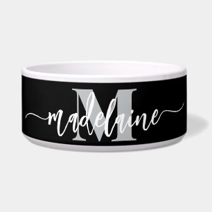 Monogram Elegant White Black Personal