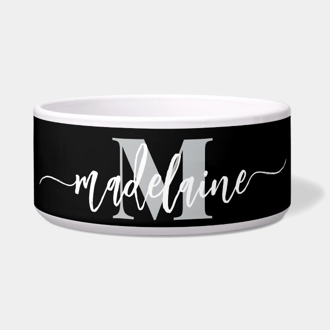Monogram Elegant White Black Personal (Front)