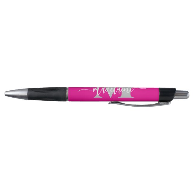 Monogram Elegant White Pink Personal Pen (Bottom)
