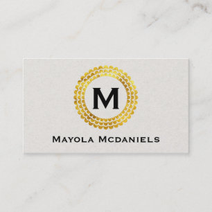 Monogram   Element Expansion (gold II) Business Card
