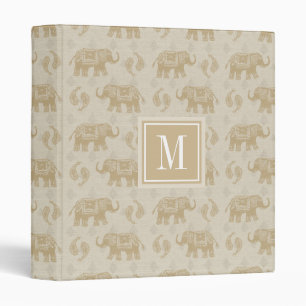 Monogram Elephant Khaki Caravan Pattern Binder